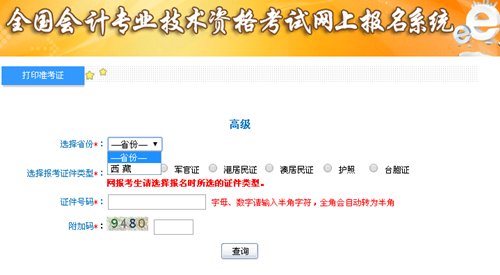 西藏2015高級會計師考試準(zhǔn)考證打印入口公布
