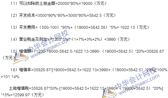 2015注冊會(huì)計(jì)師《稅法》計(jì)算題及答案