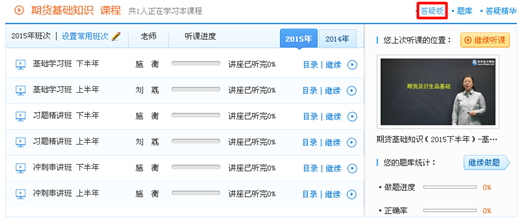 期貨從業(yè)答疑板