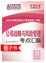 2016注冊會計師考點匯編