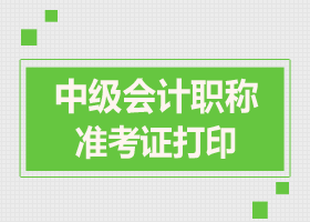 山東中級會計(jì)職稱準(zhǔn)考證打印