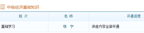 中級經(jīng)濟(jì)師經(jīng)濟(jì)基礎(chǔ)基礎(chǔ)班課程已全部開通