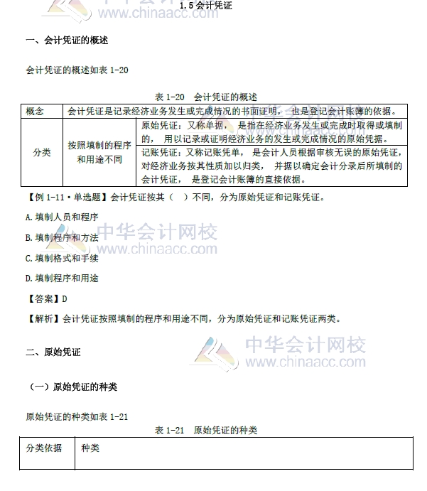 2018年初級(jí)會(huì)計(jì)實(shí)務(wù)改革第一章內(nèi)容 會(huì)計(jì)憑證