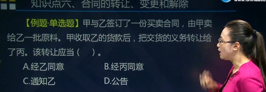 中級經濟基礎知識之合同轉讓