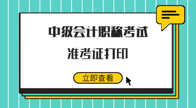 中級(jí)會(huì)計(jì)職稱(chēng)考試準(zhǔn)考證打印