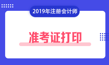 注冊會(huì)計(jì)師準(zhǔn)考證打印2019