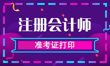 2019年山西忻州CPA專業(yè)準(zhǔn)考證打印入口即將開(kāi)通