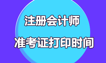 海南?？?019年注冊會(huì)計(jì)師考試什么時(shí)候打印準(zhǔn)考證