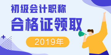 云南省大理什么時候領取2019年初級會計證呢？