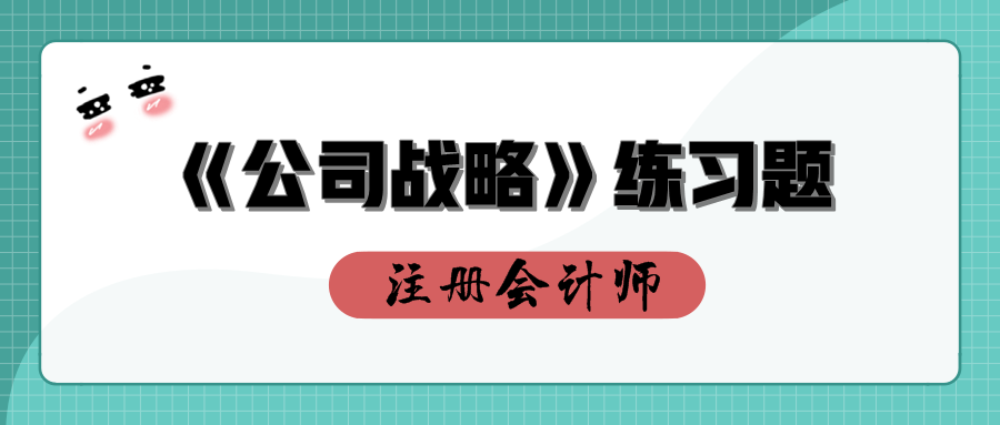 注會公司戰(zhàn)略練習(xí)題