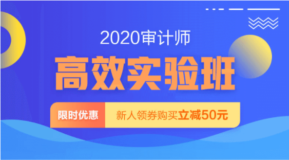 2020審計師高效實驗班課程