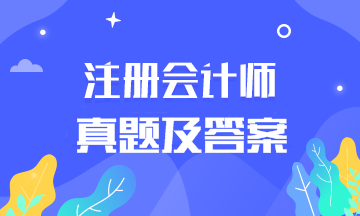 注冊會計(jì)師歷年試題【2017-2019】