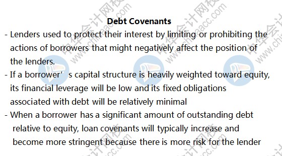 AICPA知識點：債務契約Debt Covenants