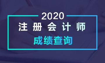 成都2020注會考試成績查詢時間