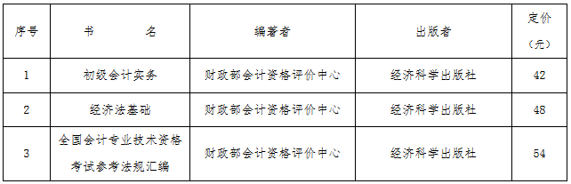 初級會計考試教材