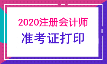 2020西藏注會準考證打印時間