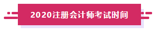 注冊會計師考試時間2020