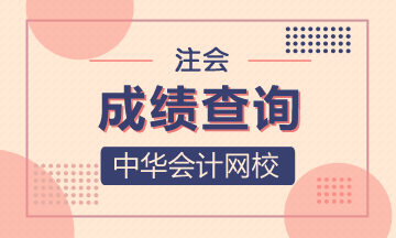 陜西2020注冊會計師成績查詢相關(guān)信息 你了解嗎？