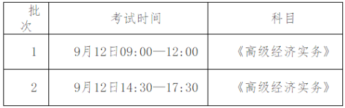 湖南高級經(jīng)濟(jì)師考試時間