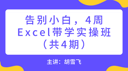 告別小白，4周Excel帶學(xué)實(shí)操班！