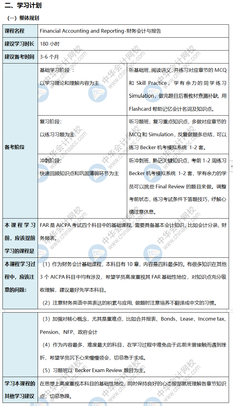 美國(guó)注冊(cè)會(huì)計(jì)師《財(cái)務(wù)會(huì)計(jì)與報(bào)告》超實(shí)用的三輪學(xué)習(xí)計(jì)劃表！