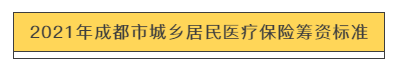 速轉(zhuǎn)！成都市2021年城鄉(xiāng)居民基本醫(yī)療保險(xiǎn)繳費(fèi)標(biāo)準(zhǔn)出爐