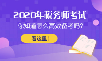 2020年稅務(wù)師考前兩個(gè)月沖刺攻略