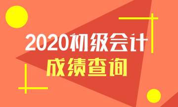 什么時候可以查2020年江西初級會計考試成績？