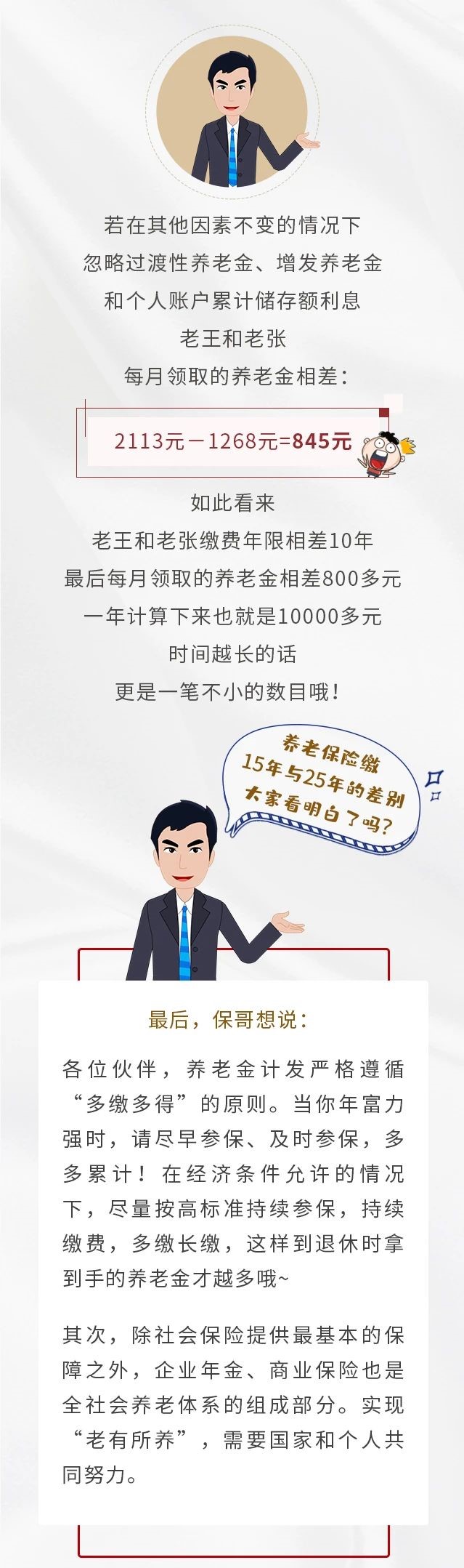 養(yǎng)老保險(xiǎn)繳15年&25年，退休金差別有多大？