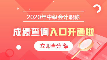 2020中級(jí)會(huì)計(jì)職稱(chēng)成績(jī)查詢?nèi)肟谝验_(kāi)通