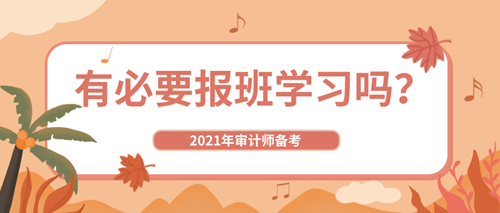 備考2021年審計師考試有必要報班嗎？自學(xué)行不行？