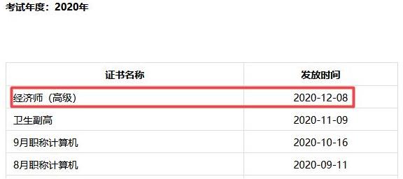成都高級經(jīng)濟(jì)師合格證明發(fā)放