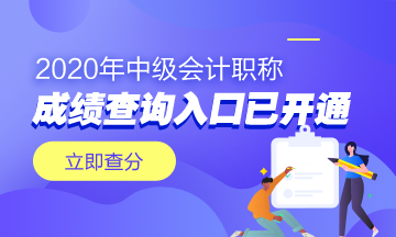 中級(jí)會(huì)計(jì)師考試2020成績(jī)查詢網(wǎng)址