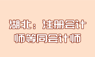 湖北CPA福利政策：注冊會計師證書等同會計師