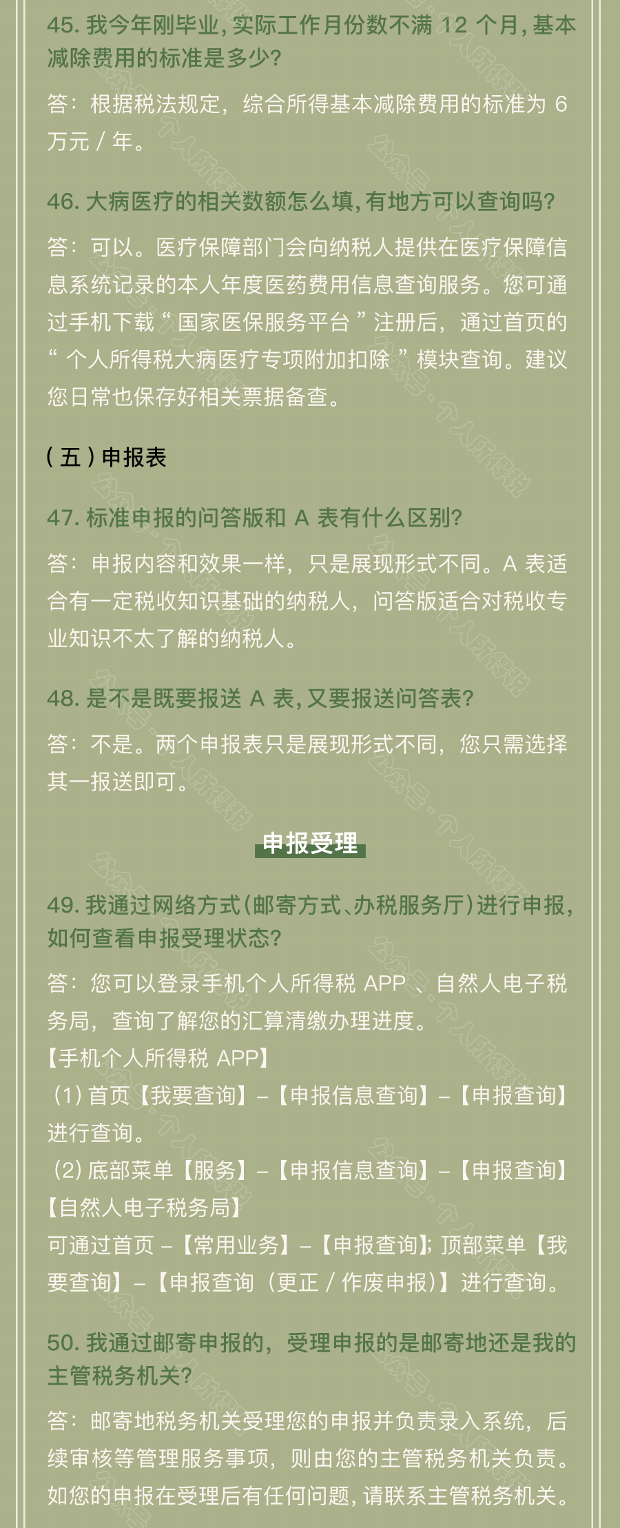 個(gè)稅匯算清繳常見問題匯總！你想知道的都在這~