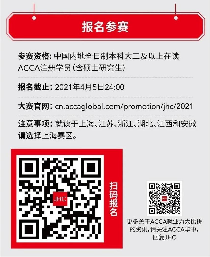 2021年ACCA JHC全國就業(yè)力大比拼開啟！職場演練等你來！