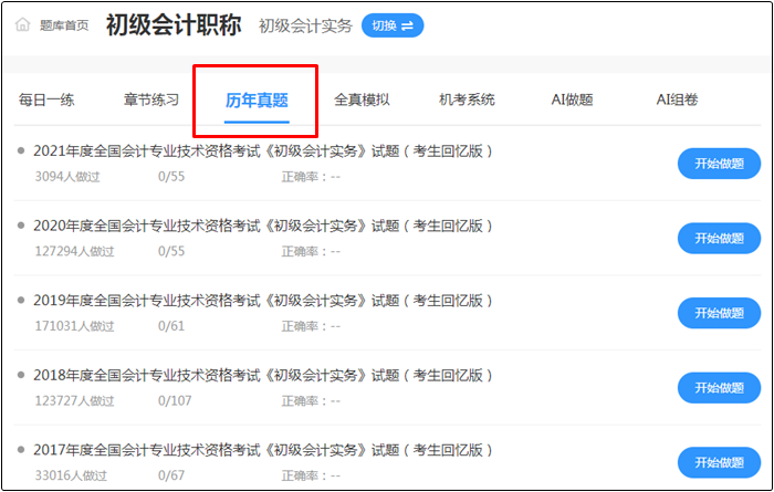 2022年初級(jí)會(huì)計(jì)考試哪里找靠譜的題庫(kù)？