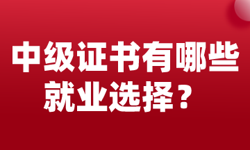 中級(jí)會(huì)計(jì)證書(shū)可以有哪些就業(yè)選擇？