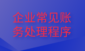 企業(yè)常見(jiàn)財(cái)務(wù)處理程序，你了解嗎？