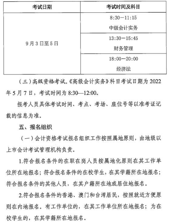 廣東中山2022年高級(jí)會(huì)計(jì)師報(bào)名通知