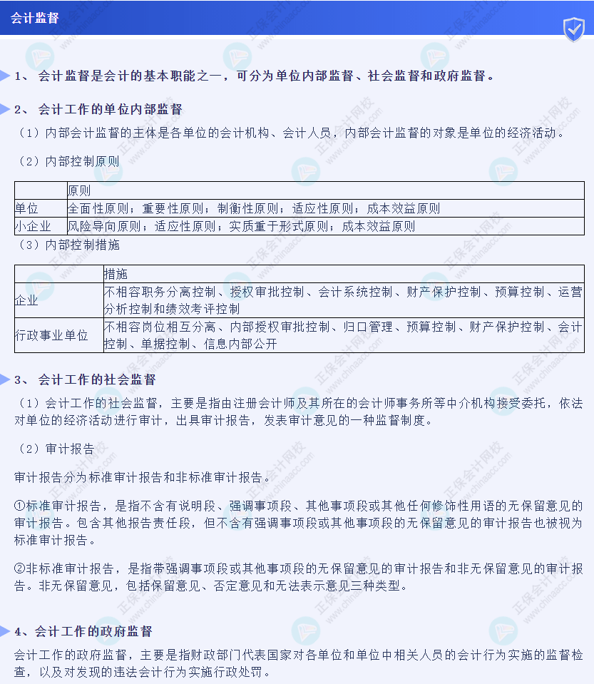 《經濟法基礎》30天重要知識點打卡！第4天：會計監(jiān)督