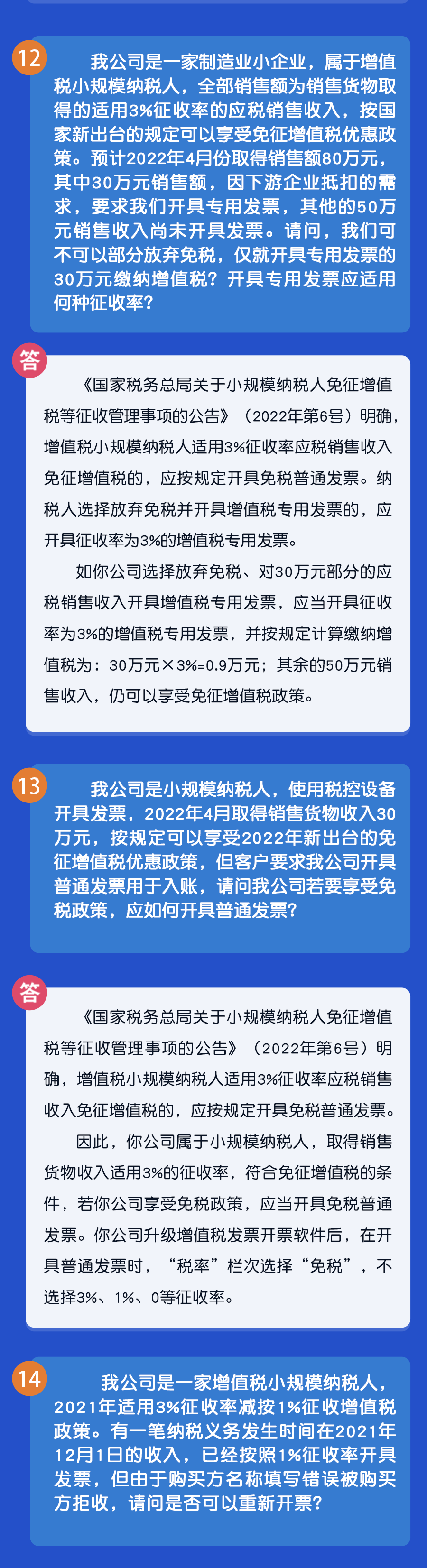 秒懂！小規(guī)模納稅人免征增值稅政策熱點(diǎn)匯總！5