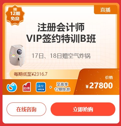 注會VIP特訓(xùn)班