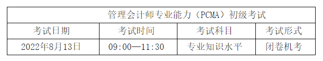 初級(jí)管理會(huì)計(jì)師考試科目