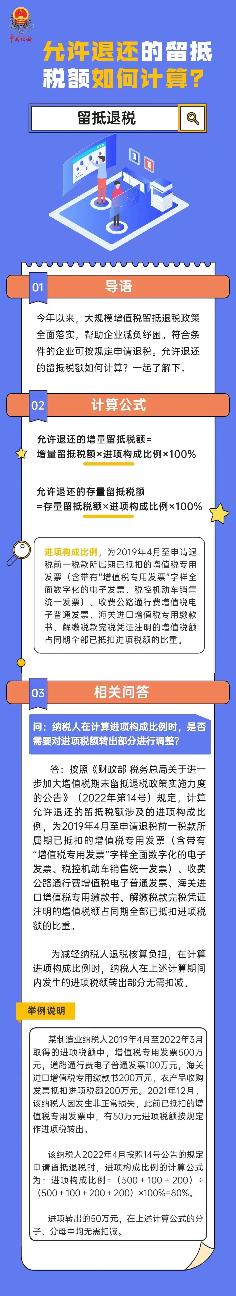 允許退還的留抵稅額如何計(jì)算？