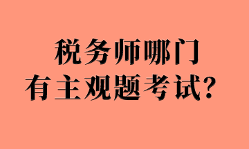 稅務(wù)師哪門(mén)有主觀(guān)題考試？