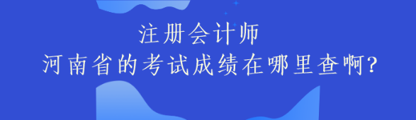 注冊會計師河南省的考試成績在哪里查?。? suffix=