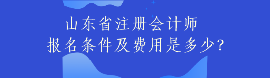 山東省注冊(cè)會(huì)計(jì)師報(bào)名條件及費(fèi)用是多少？