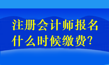 注冊(cè)會(huì)計(jì)師報(bào)名什么時(shí)候繳費(fèi)？