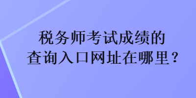 稅務(wù)師考試成績的查詢?nèi)肟诰W(wǎng)址在哪里？